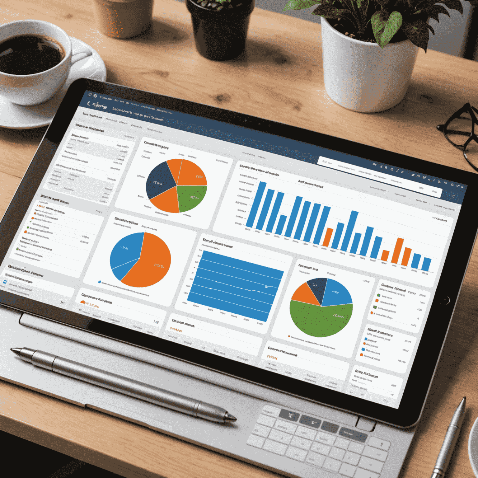 Retail analytics dashboard showing sales trends, inventory levels, and customer segmentation