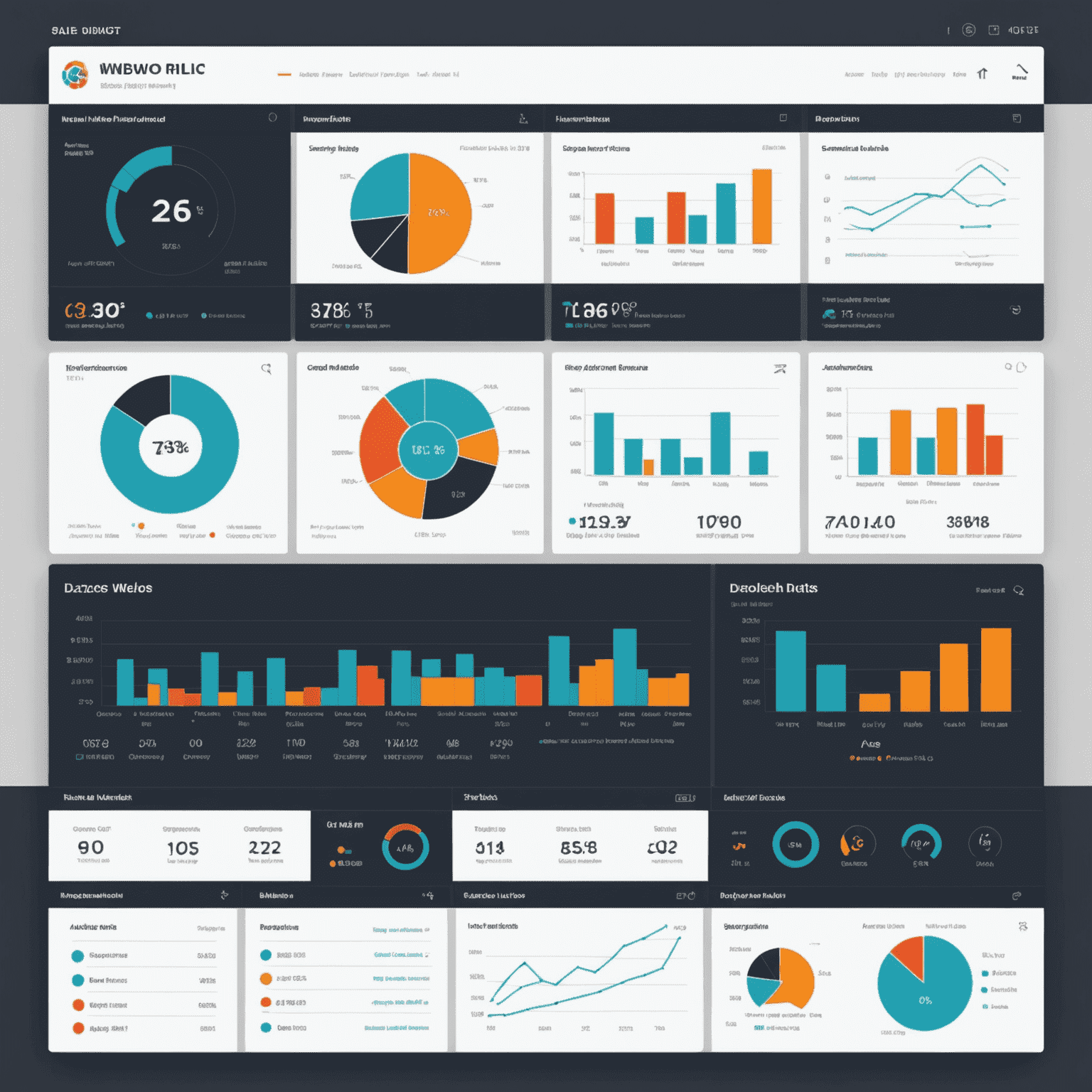 Interactive dashboard displaying key performance indicators, sales trends, and customer segmentation