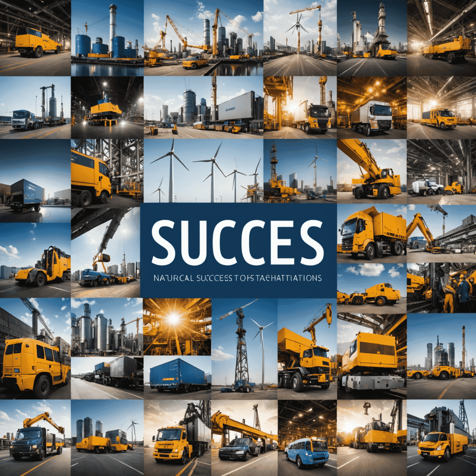 Collage of various industry sectors showcasing data-driven success stories and business transformations