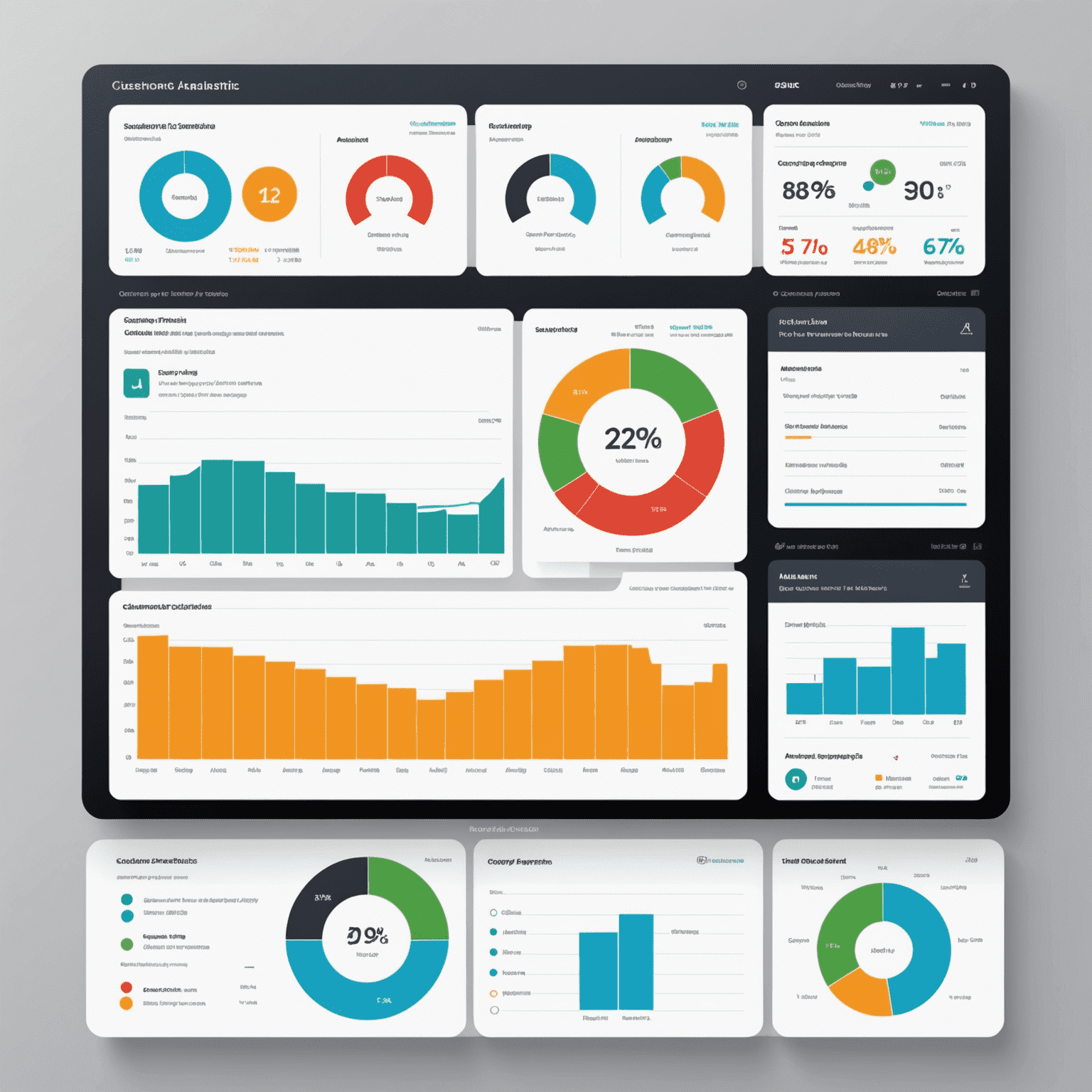 Customer experience analytics dashboard with sentiment analysis, customer journey mapping, and satisfaction metrics